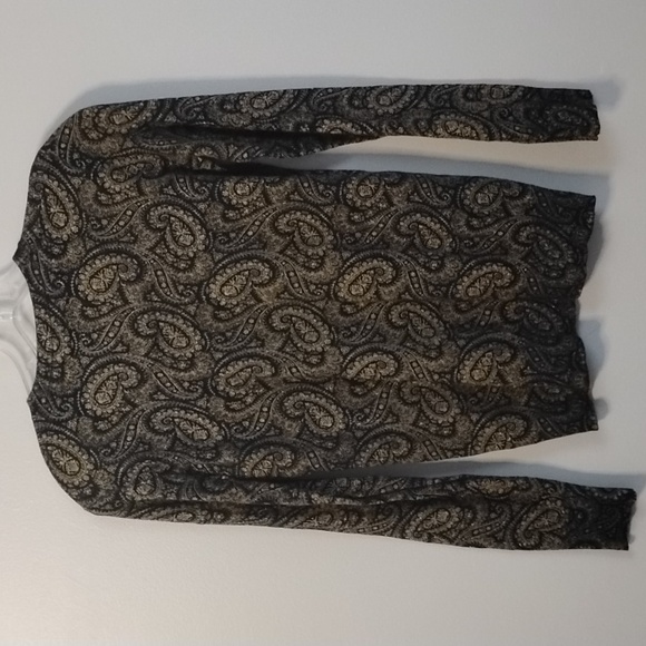 Lauren Ralph Lauren Gold Paisley Dressy Classic Elegance Woman's Sweater Top - Picture 10 of 13